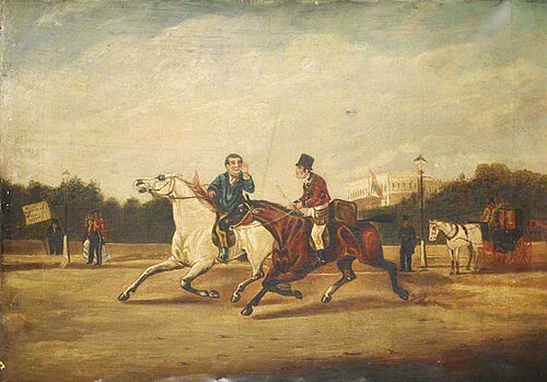 A Butcher's Boy Racing with a Postman in the Mall, 1850, 