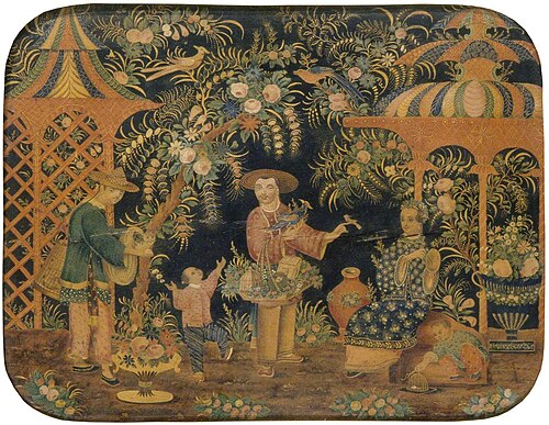 A Bird-Seller in a Garden, 1800, 