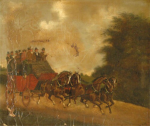 The Brighton to London Coach, 1850, 