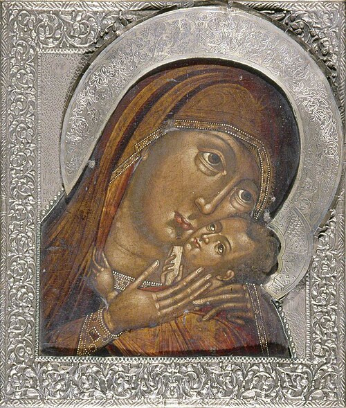 Icon with the Virgin and Child (Virgin Eleousa), 1850, 