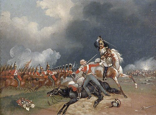 A Lifeguardsman Attacking a Cuirassier at Waterloo, 1850, 