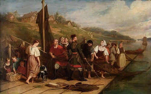 Fishing on the Banks of the Neva, near St Petersburg, 1850, 
