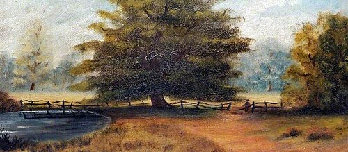 Pond at Woodmansterne, Surrey, 1850, 