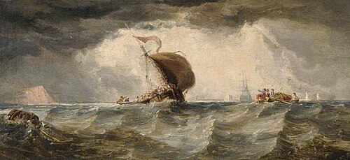 Galliot in a Gale, 1850, 