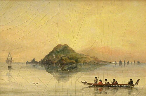Five People in a Canoe, 1850, 