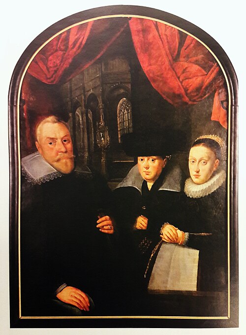 Portrait de Christian Henning avec sa femme et sa fille., 1632, 