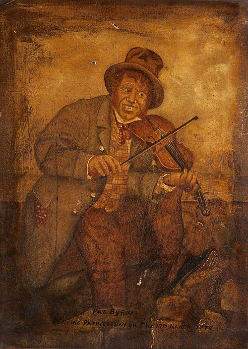 Pat Byrne Playing ‘Patrick’s Day’ on 17 March 1772 (A Fiddler), 1850, 