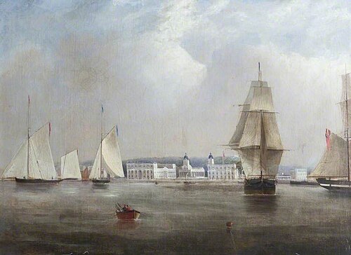The Thames at Greenwich, London, 1850, 