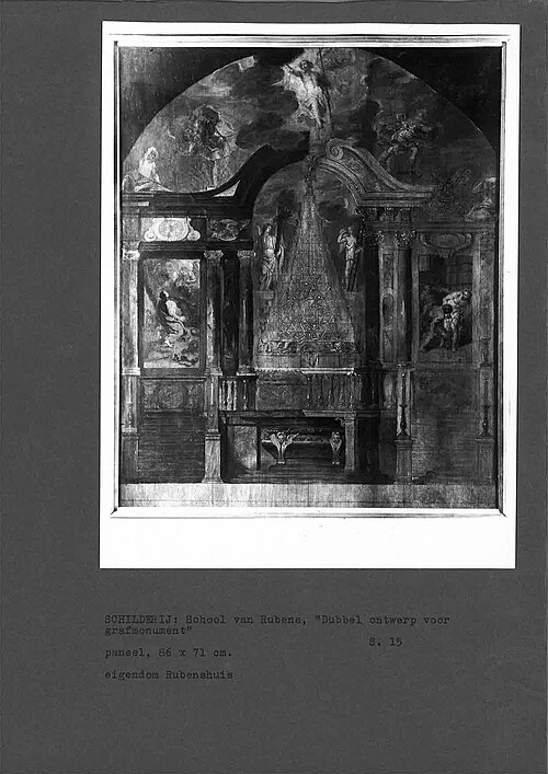Dubbel ontwerp voor een grafmonument, 1650, 