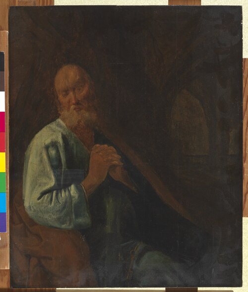 Portret van kaalhoofdig man met baard, 1650, 