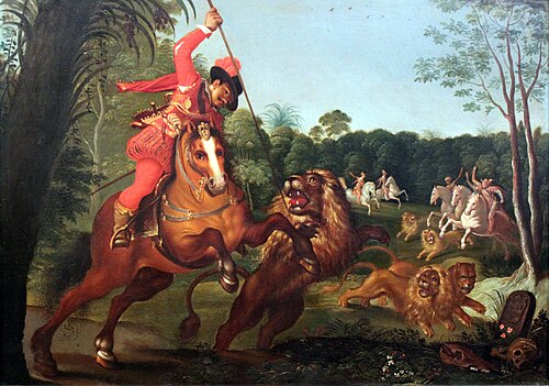 Lion Hunt of the Nuremberg Knight Wolfgang Holzschuher, 1700, 