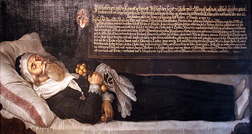 Bartholomäus II. Viatis (1573-1644) on his deathbed, 1644, 