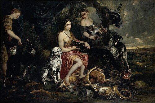 Diana resting after the hunt, 1650, 