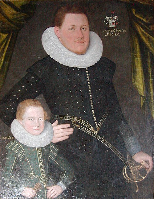 Christen Krag til Lydum og sønnen Erik, 1625, 