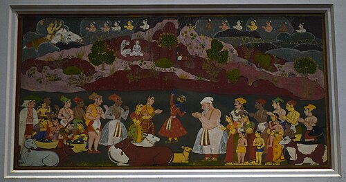 Krishna Lifting Giri Govardhana, 1680, 