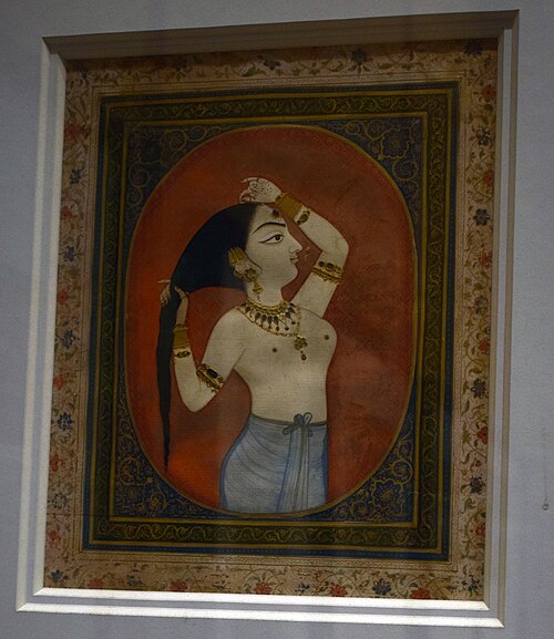 Lady tying her hair, 1800, 