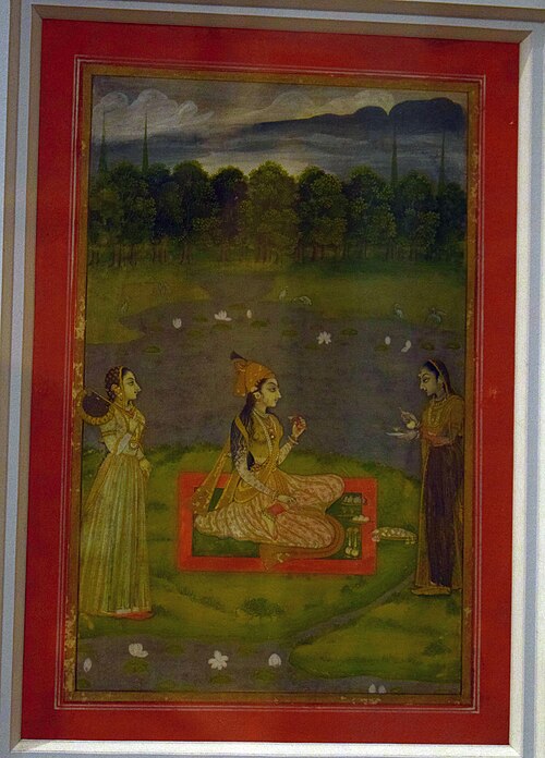 Queen in a garden, 1700, 