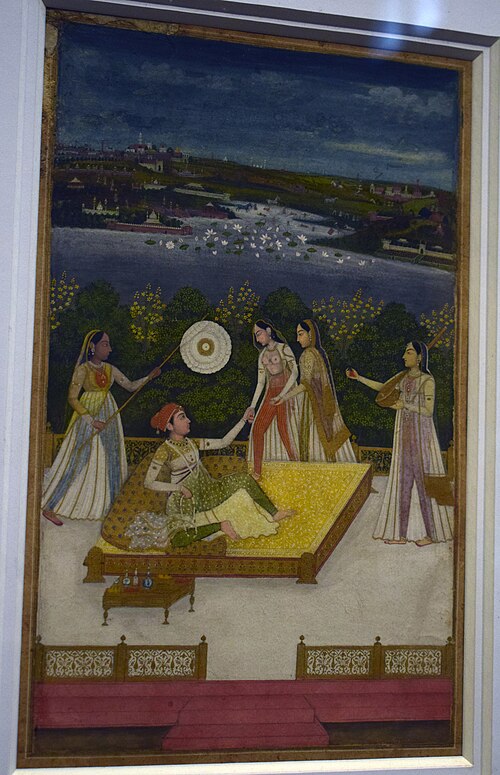 Lovers on terrace, 1800, 