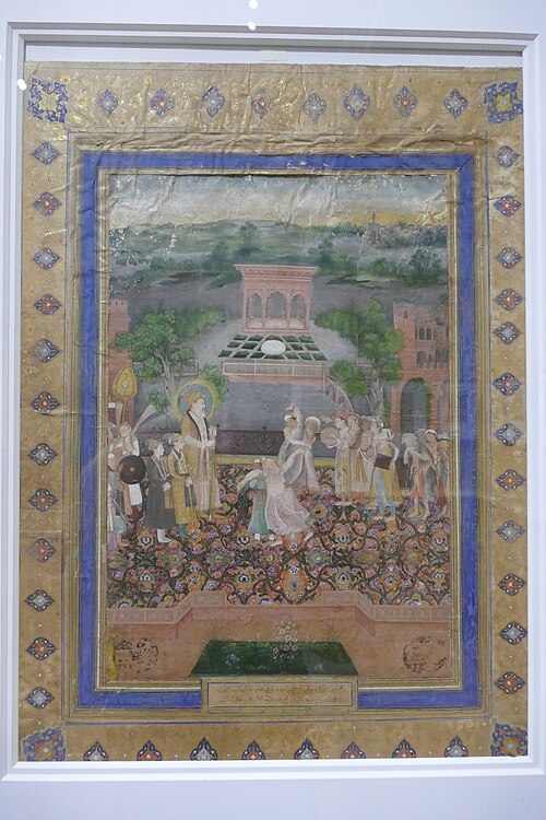 Emperor Shahjahan enjoying Sufi dance, 1800, 