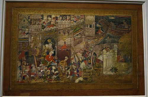 Young Akbar Marching out of the fort, 1600, 