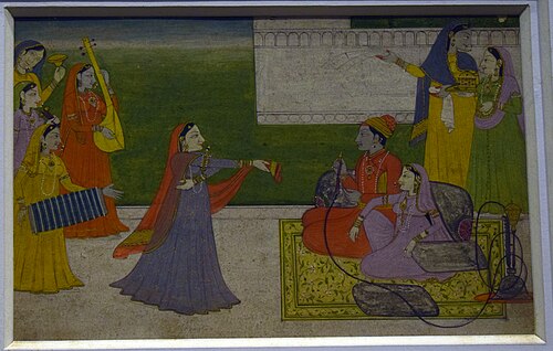 Royal couple enjoying dance, 1700, 