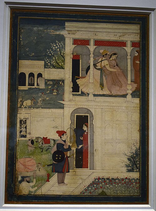 Royal couple inside the palace, 1700, 