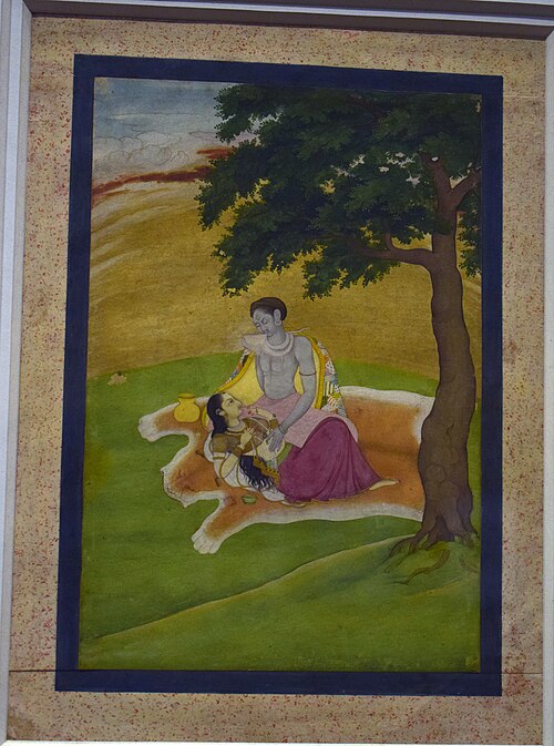 Parvati on the lap of Siva, 1800, 