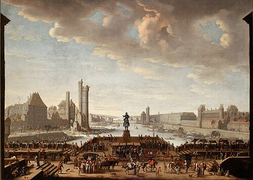 View of Pont Neuf in Paris., 1646, 