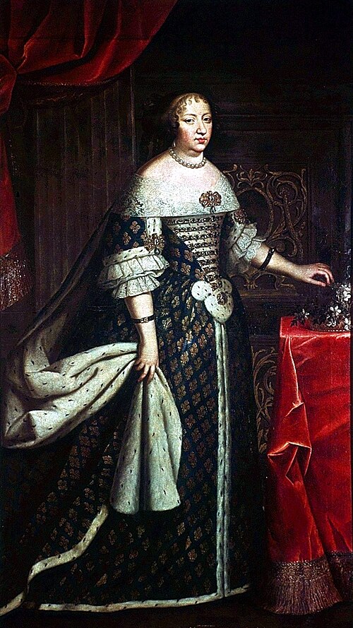 Anne d'Autriche en costume royal, 1650, 