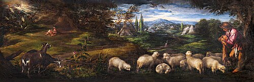Paysage aux bergers et au buisson ardent, 1590, 