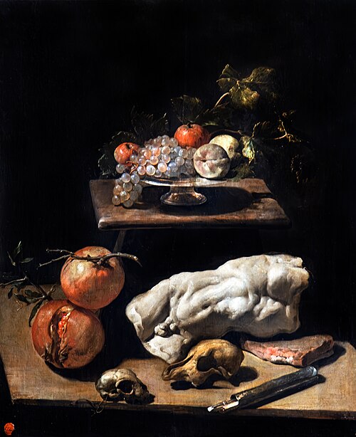 Nature morte avec sculpture, 1650, 