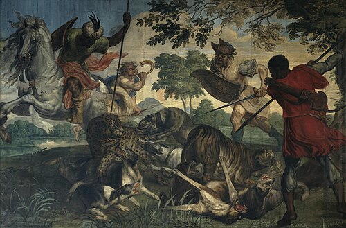 Tiger and Leopard Hunt, 1550, 