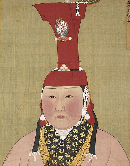 元代后半身像册-英宗皇帝后（1）, , 