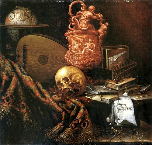 A vanitas still life., , 