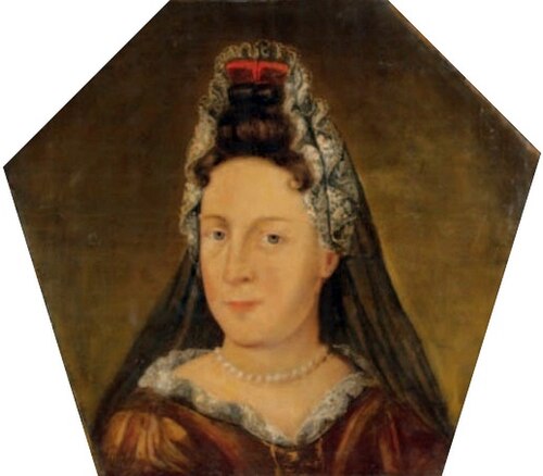 Coffin portrait of Elżbieta Gorzeńska née Sobieska., 1698, 