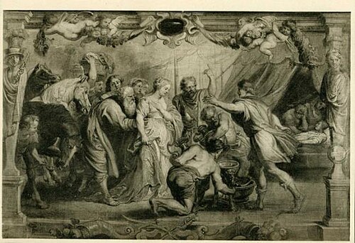 Briseis restored to Achilles, 1667, 