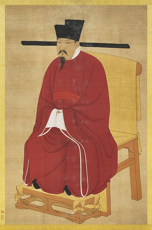 宋神宗坐像　軸, 1050, 