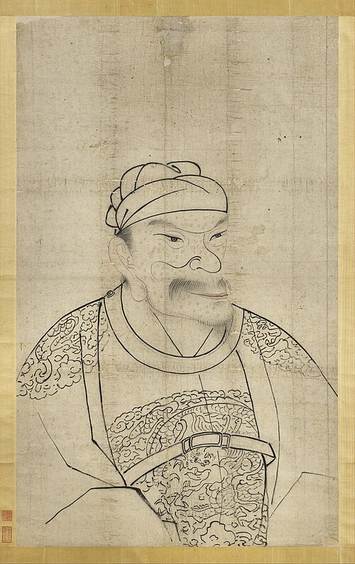 明太祖半身像（三）　軸, , 