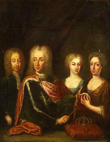 Victor-Amédée II, roi de Sardaigne, et sa famille, 1720, 