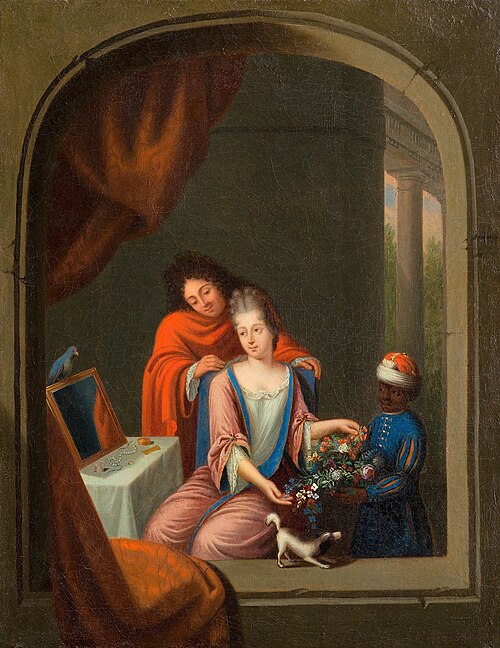 A lady at her toilet., 1750, 