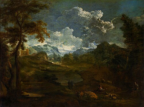 Paysage avec des bovins., 1750, 
