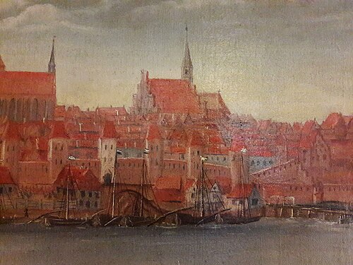 Vue de Toruń depuis le sud, 1750, 
