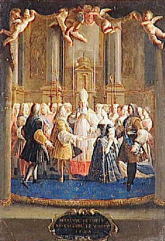 Le mariage de Louis XV à Fontainebleau, le 5 septembre 1725., 1725, 