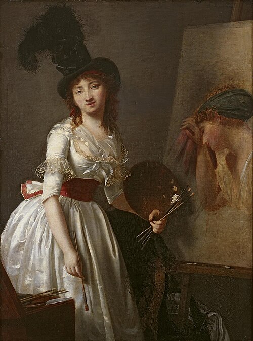 Portrait d'une femme peintre, élève de David, 1791, 