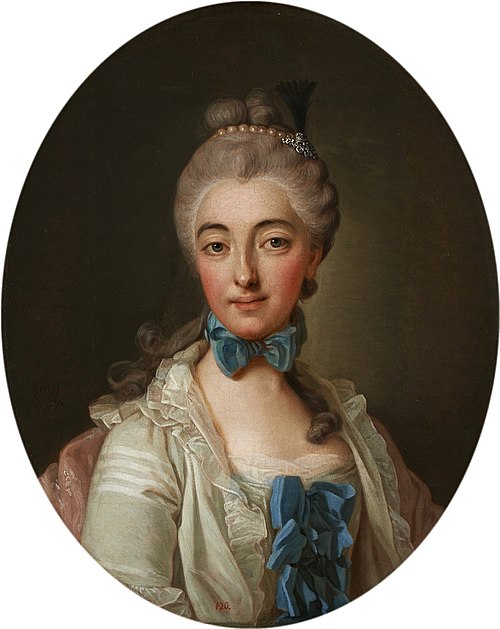 Portrait of Izabela Lubomirska "The Blue Marquise" (1733-1816)., 1767, 