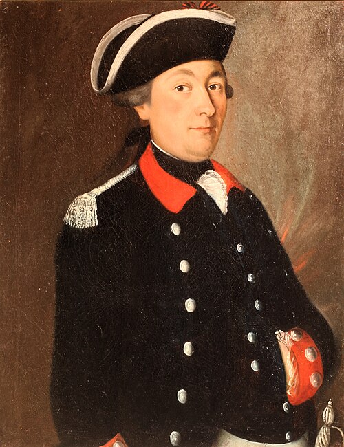 Portrait of captain Bontems in his uniform of the Bern infantry, 1790, 