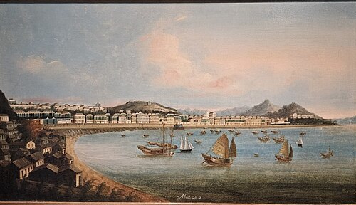 Vista da Praia Grande de Macau, 1900, 