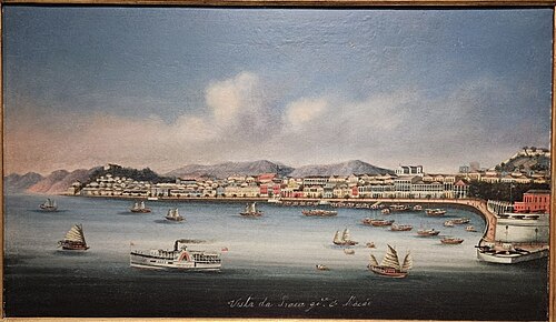 Vista da Praia Grande de Macau, 1900, 