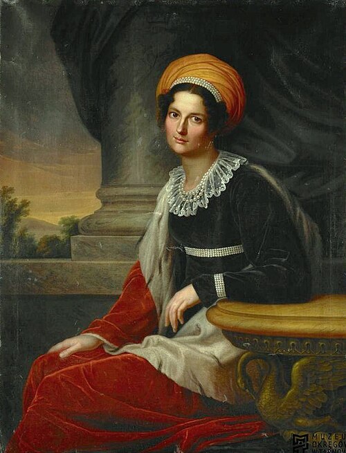 Portret Klementyny z Czartoryskich Sanguszkowej (1780-1852), 1845, 