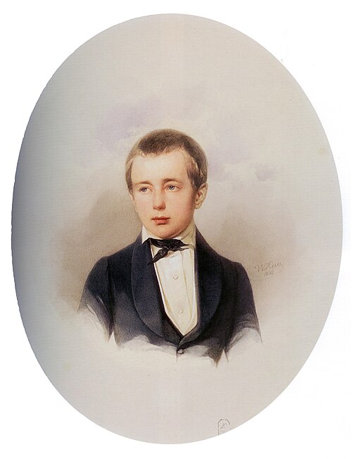 Porträt des Aleksei Musin-Pushkin (1834-1889), 1846, 